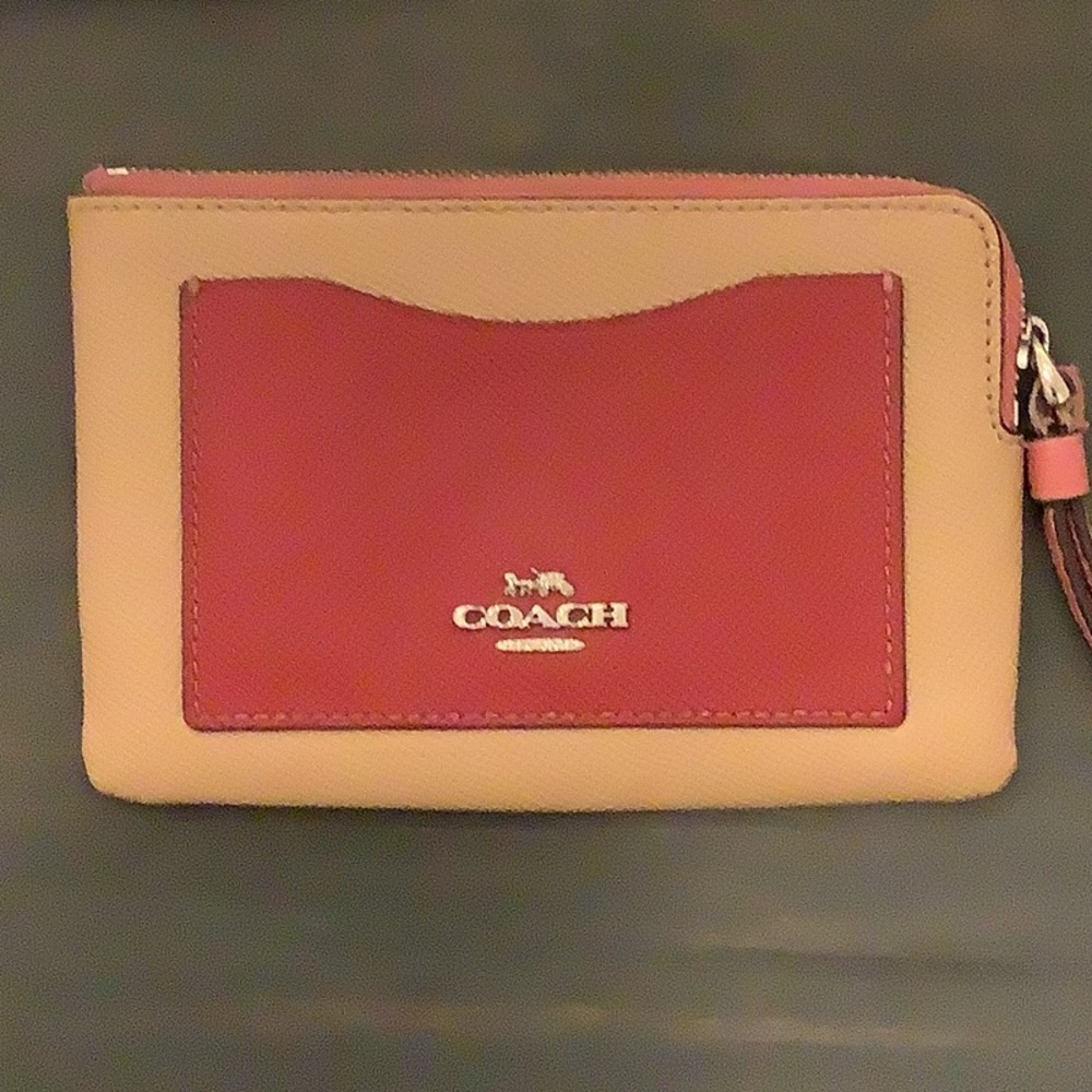 Coach 2 tone wristlet